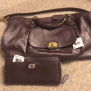 Coach bag and wallet combo